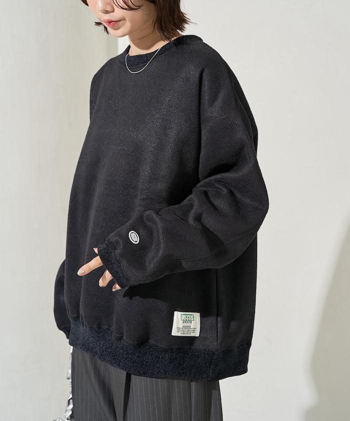 インレー 裡 シャギー ボンディング 配色 プルオーバー【限定展開】 翻譯結果: 夾層內裡絨毛拼接配色套頭衫【限量】