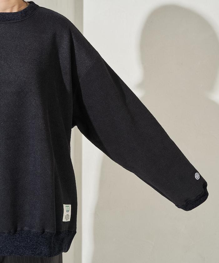 インレー 裡 シャギー ボンディング 配色 プルオーバー【限定展開】 翻譯結果: 夾層內裡絨毛拼接配色套頭衫【限量】