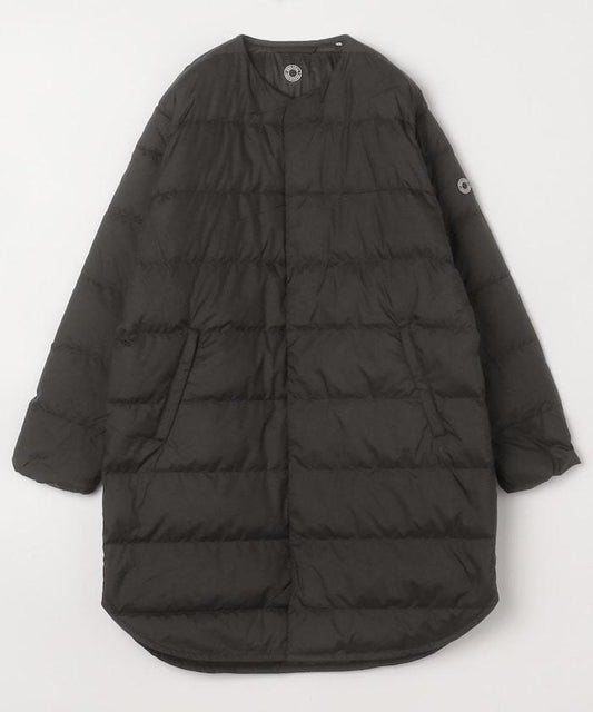 圓領長款羽絨大衣