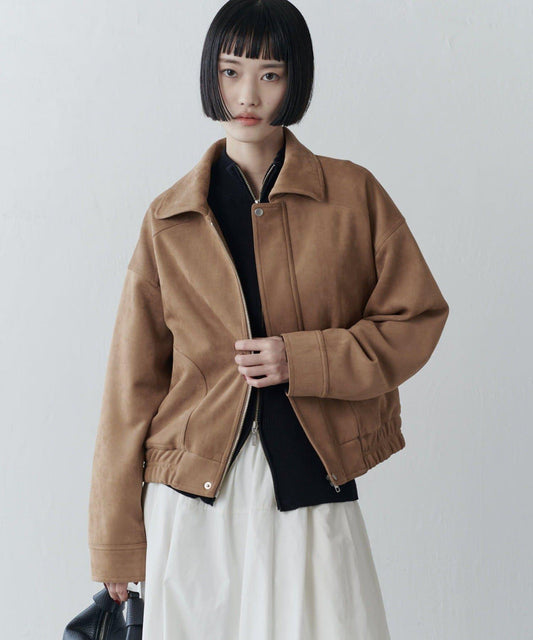 麂皮拉鍊夾克