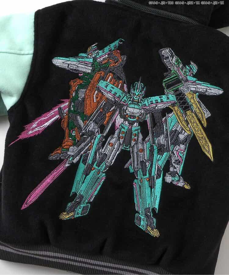 【新幹線變形機器人】刺繡連帽棒球夾克