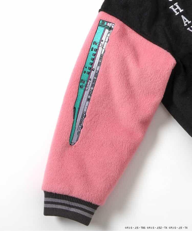 【新幹線變形機器人】刺繡連帽棒球夾克