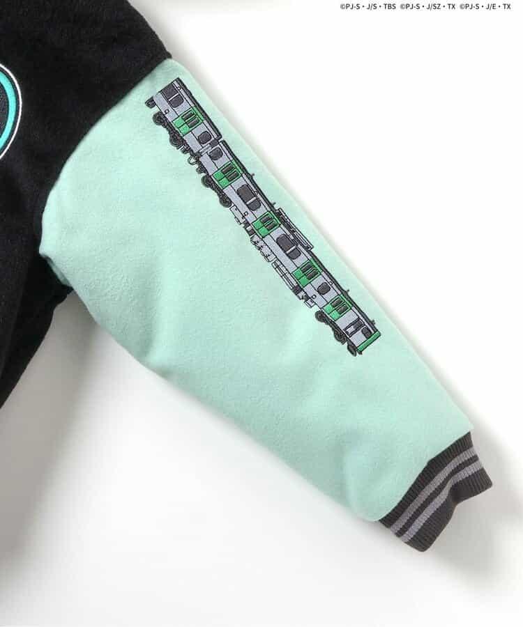 【新幹線變形機器人】刺繡連帽棒球夾克
