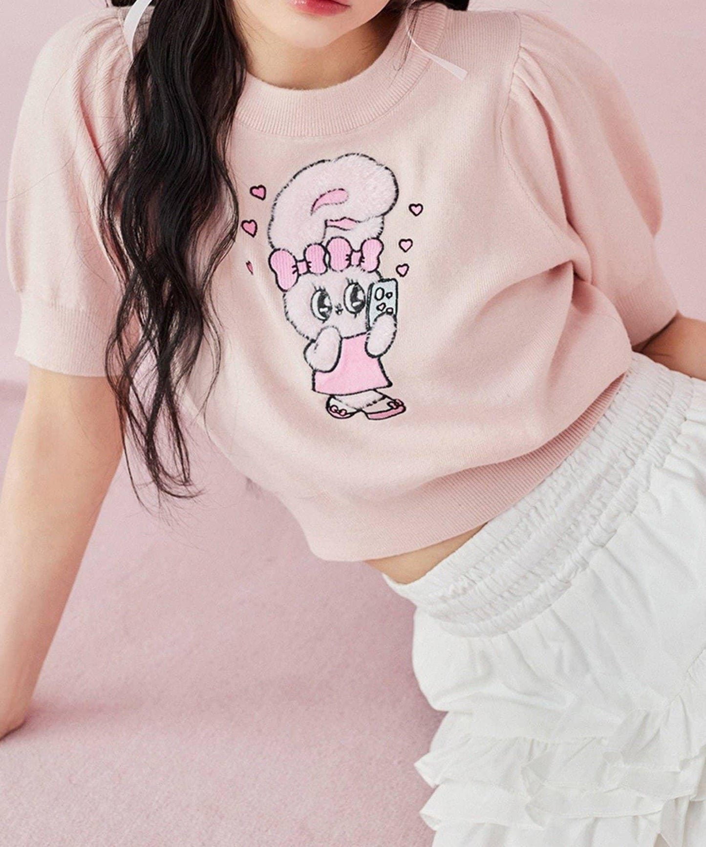 【one after another】西班牙風格短袖針織衫