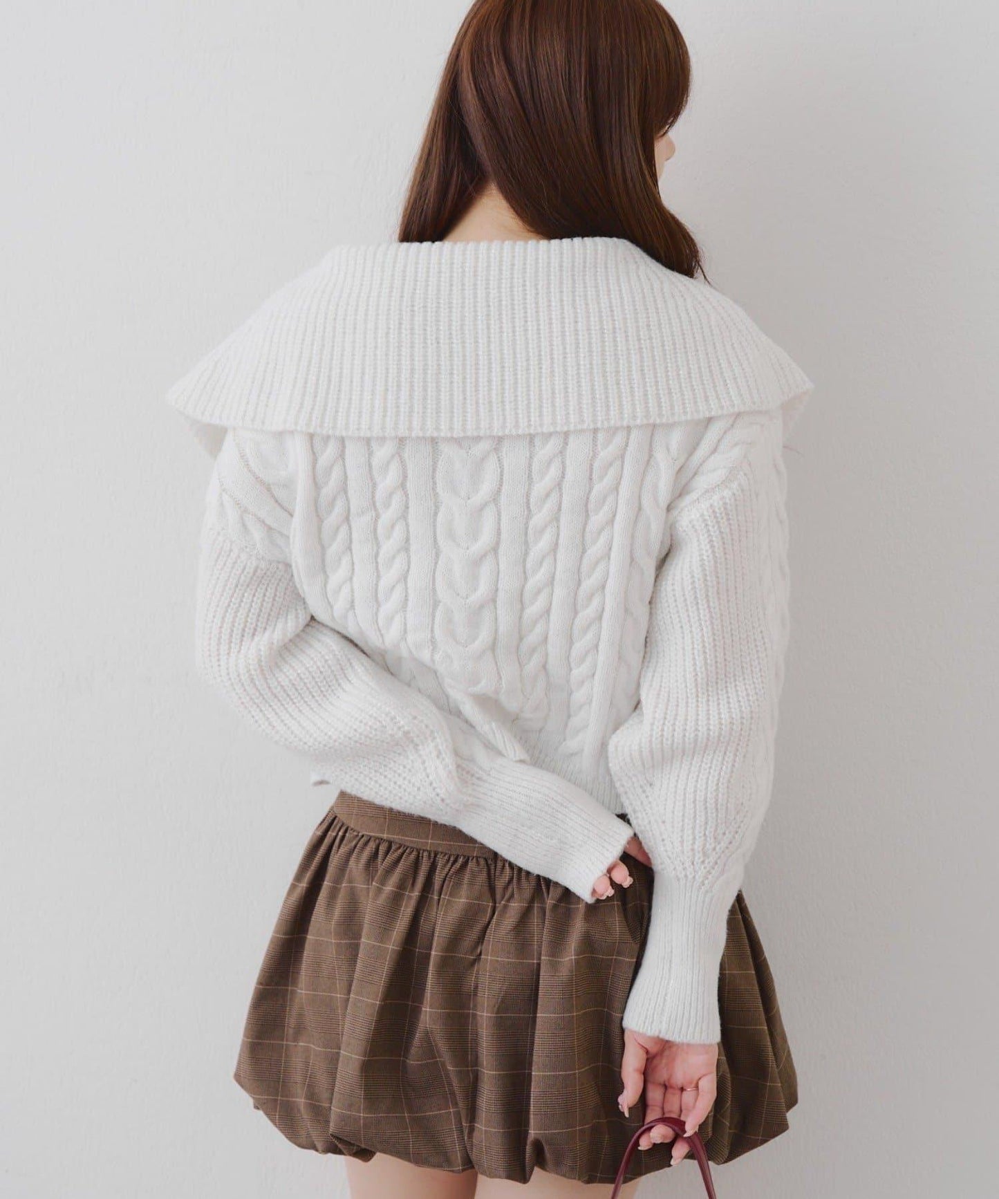 【RMAF】大翻領拉鍊針織衫