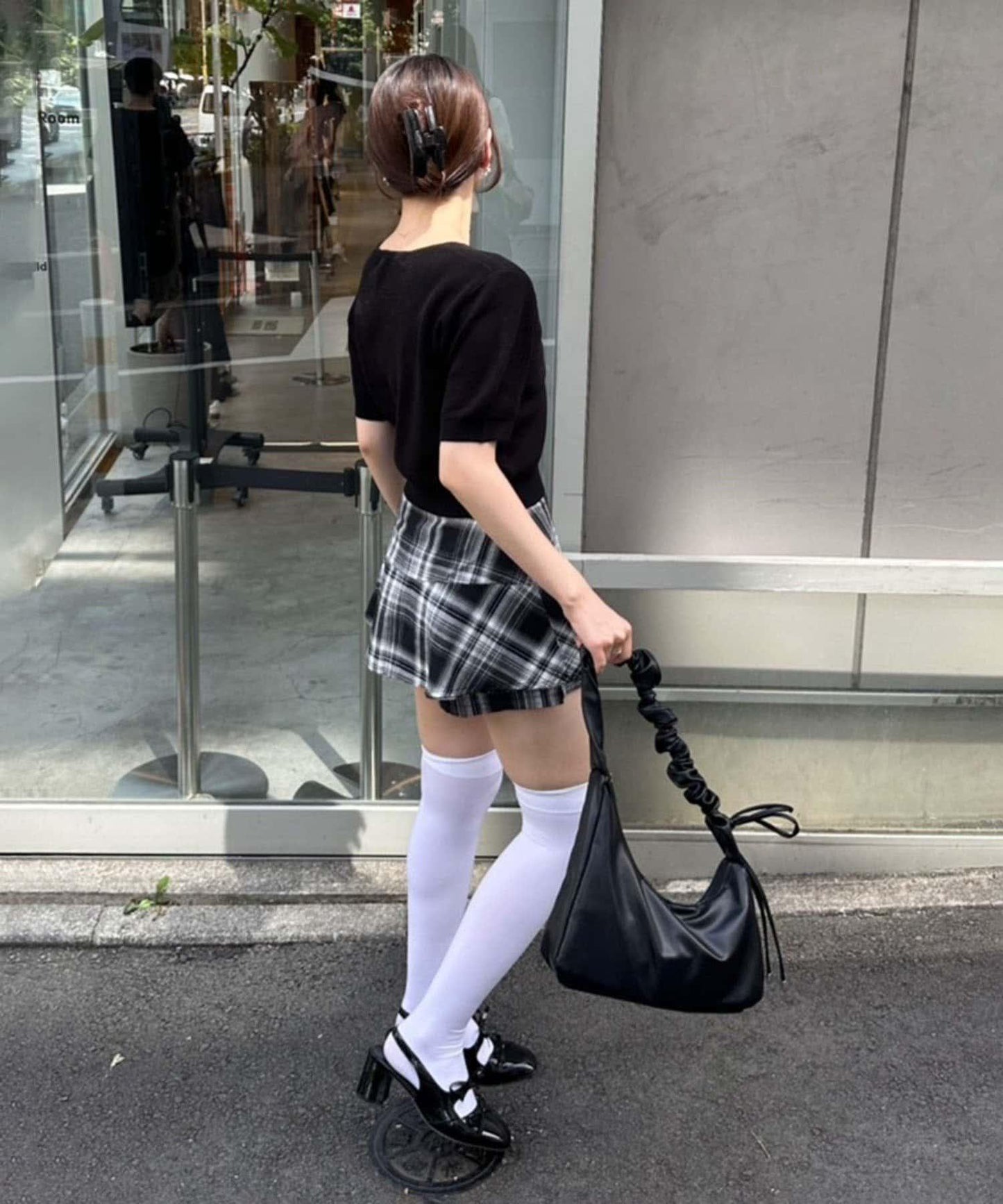 【RMAF】格子迷你半身裙褲