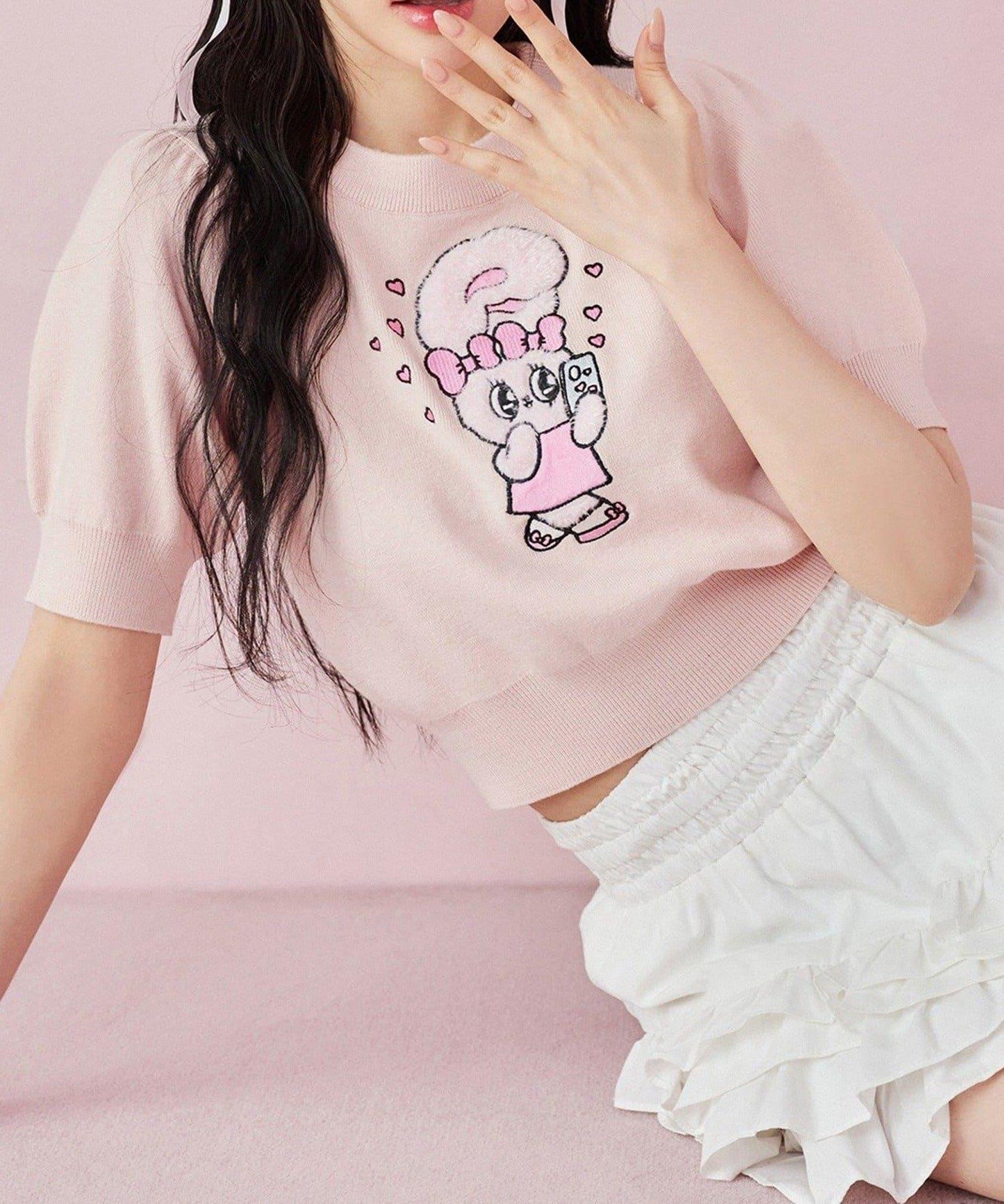 【one after another】西班牙風格短袖針織衫