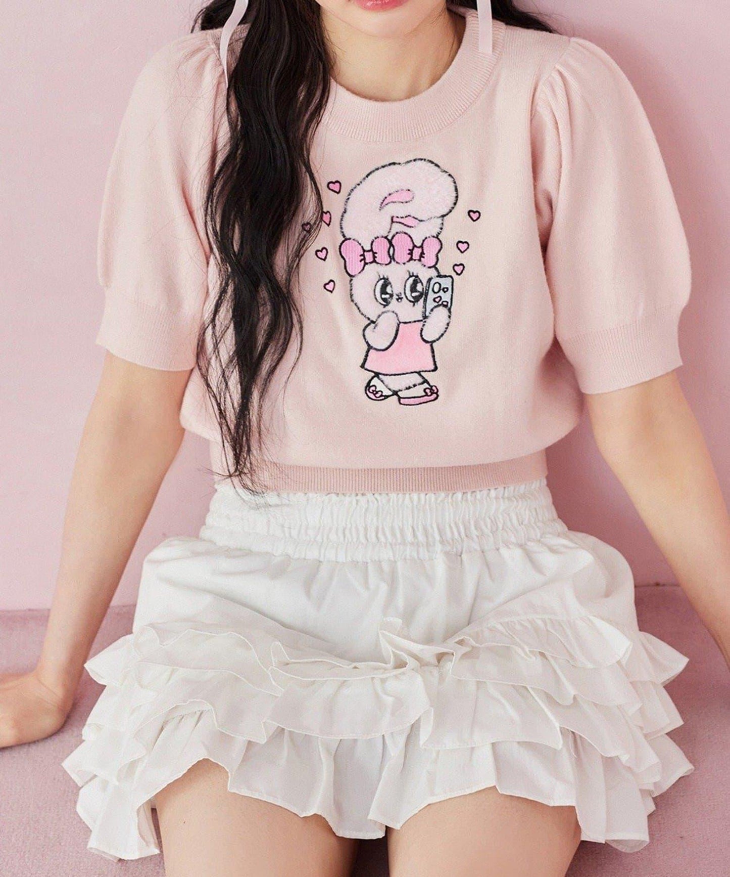 【one after another】西班牙風格短袖針織衫