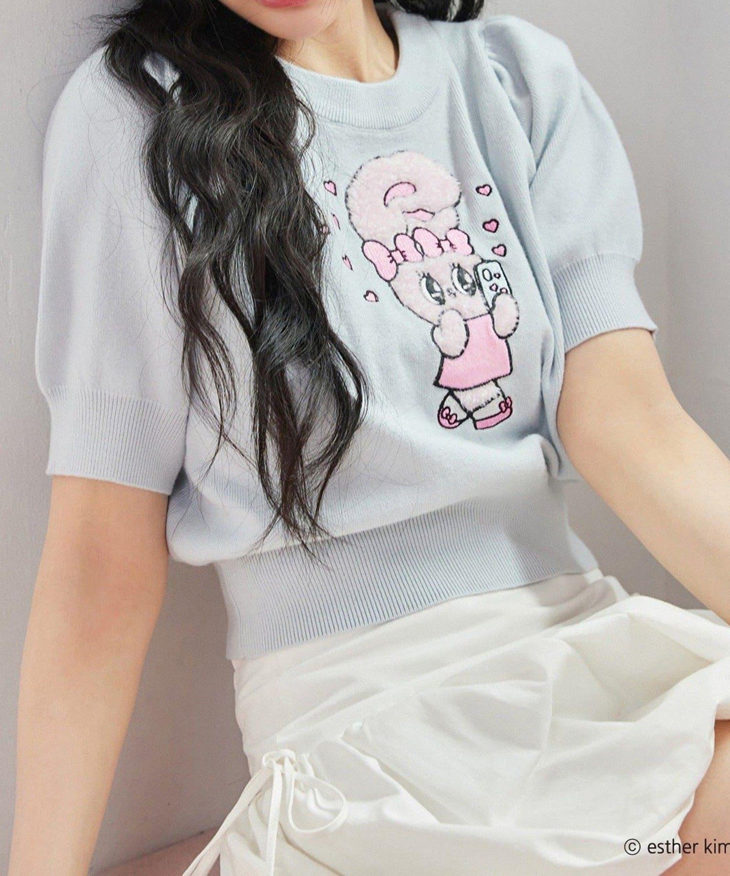 【one after another】西班牙風格短袖針織衫