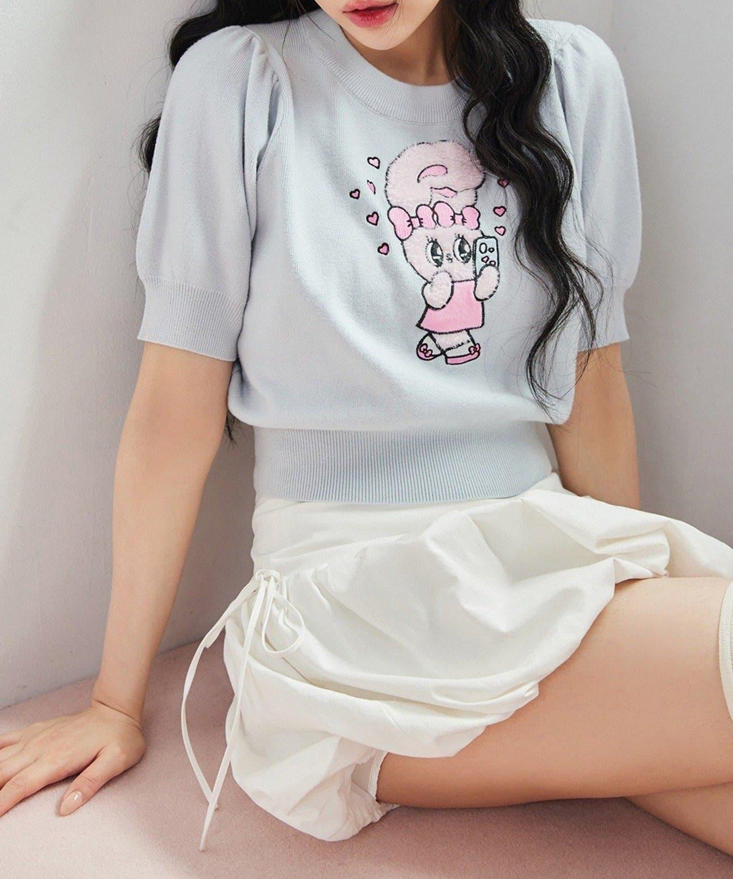 【one after another】西班牙風格短袖針織衫