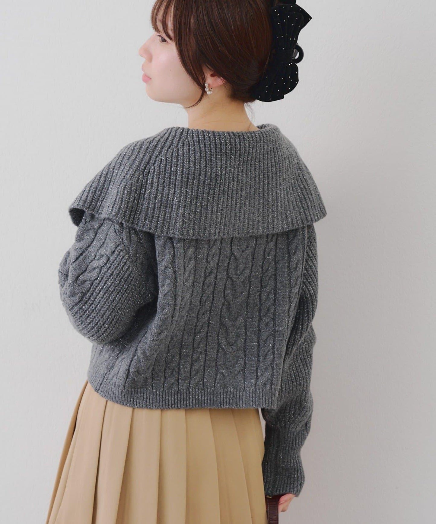 【RMAF】大翻領拉鍊針織衫