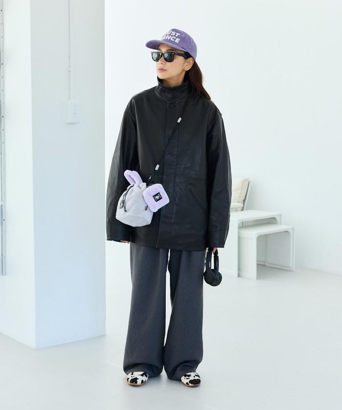 特別款絨毛L型拉鍊錢包