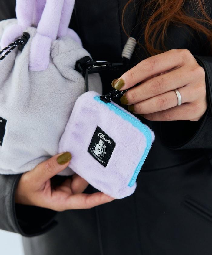 特別款絨毛L型拉鍊錢包