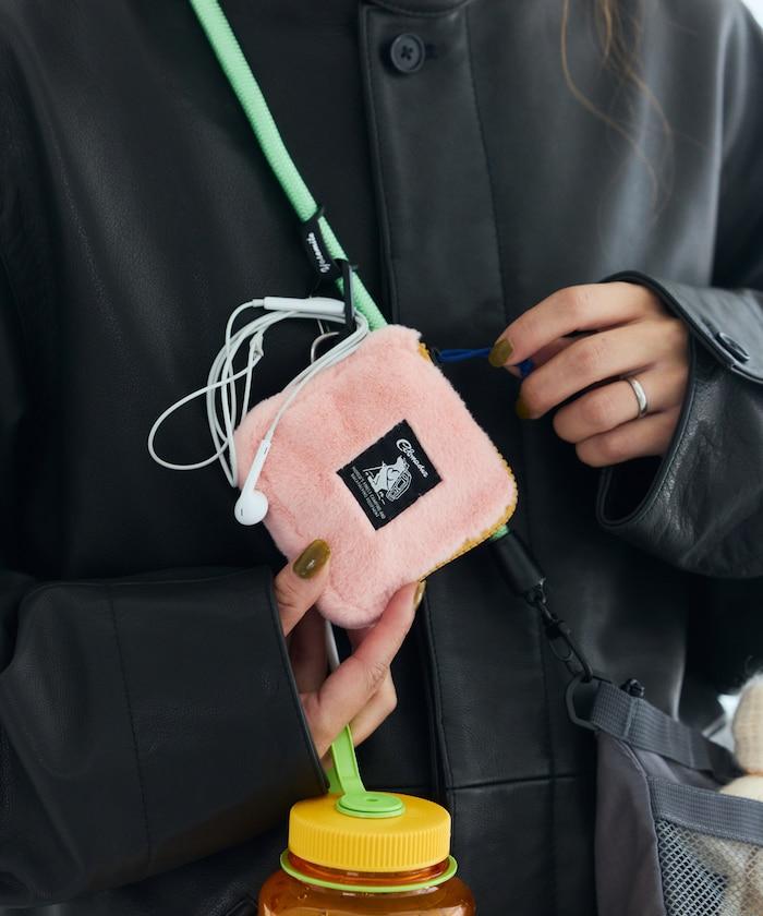 特別款絨毛L型拉鍊錢包