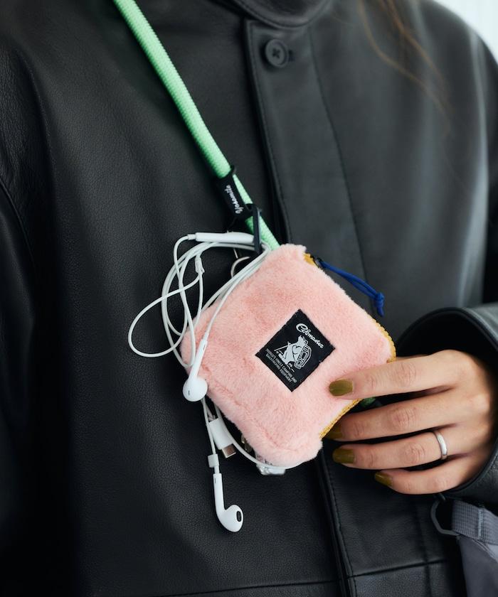 特別款絨毛L型拉鍊錢包