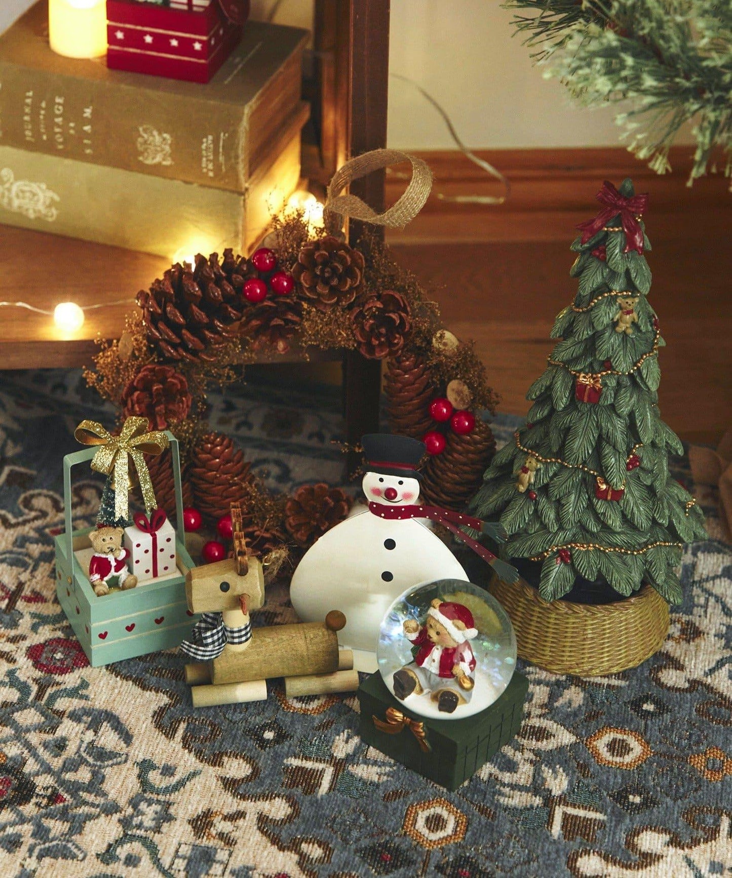 ウッドおすわりトナカイオーナメント/クリスマス