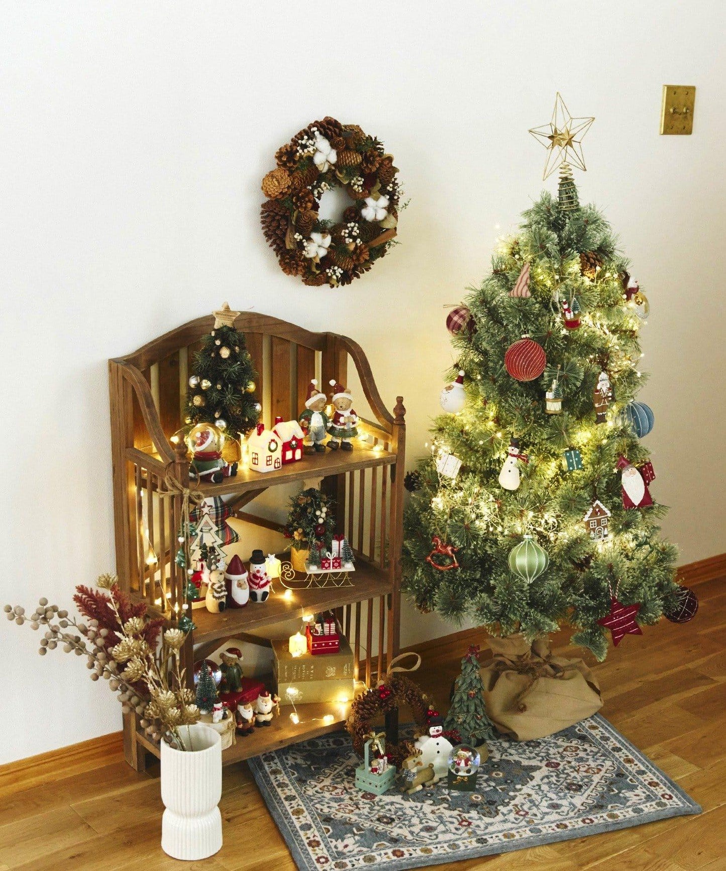 ウッドおすわりトナカイオーナメント/クリスマス
