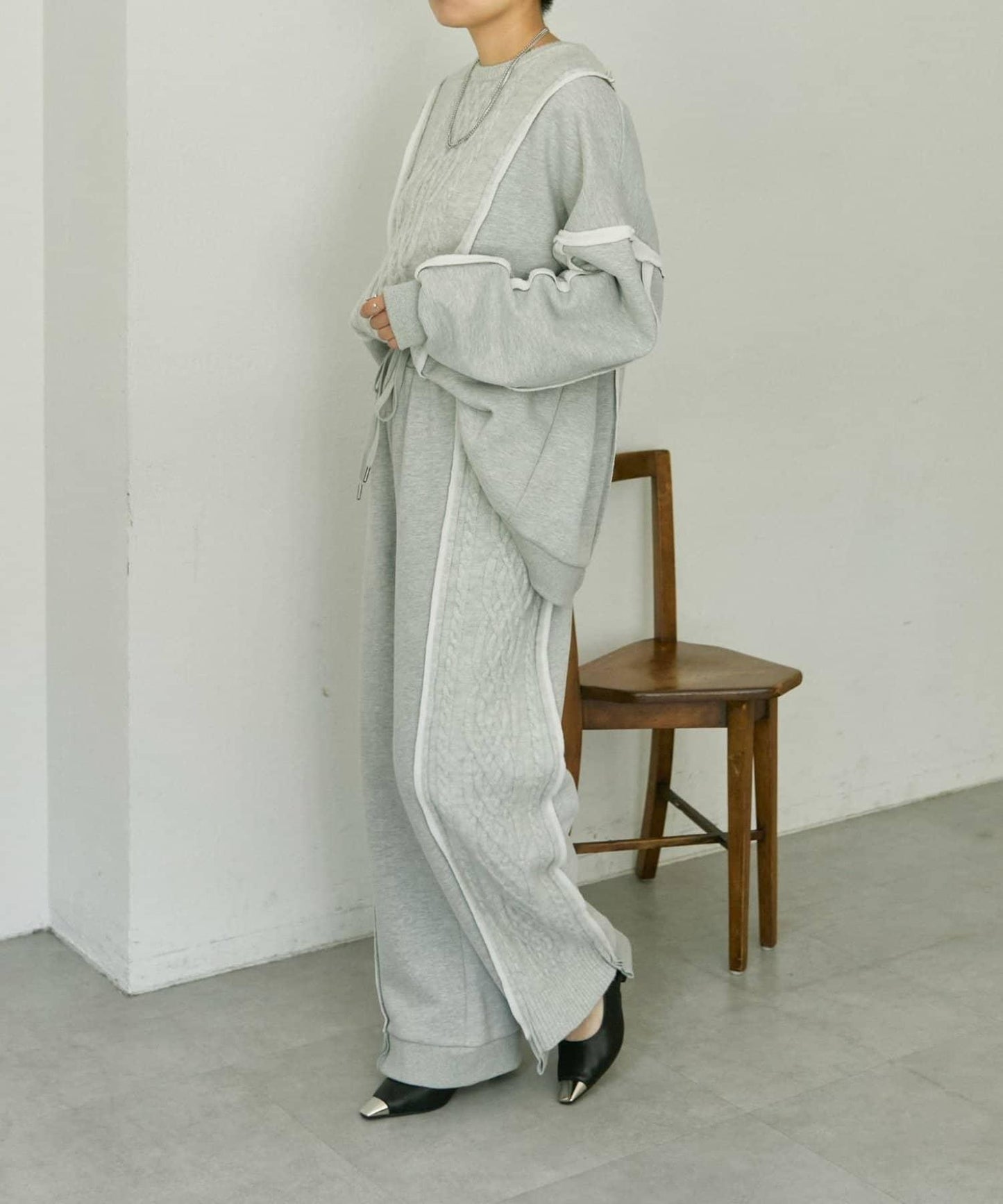 《動畫あり》加絨針織褲【SUM1 STYLE(スミスタイル)】