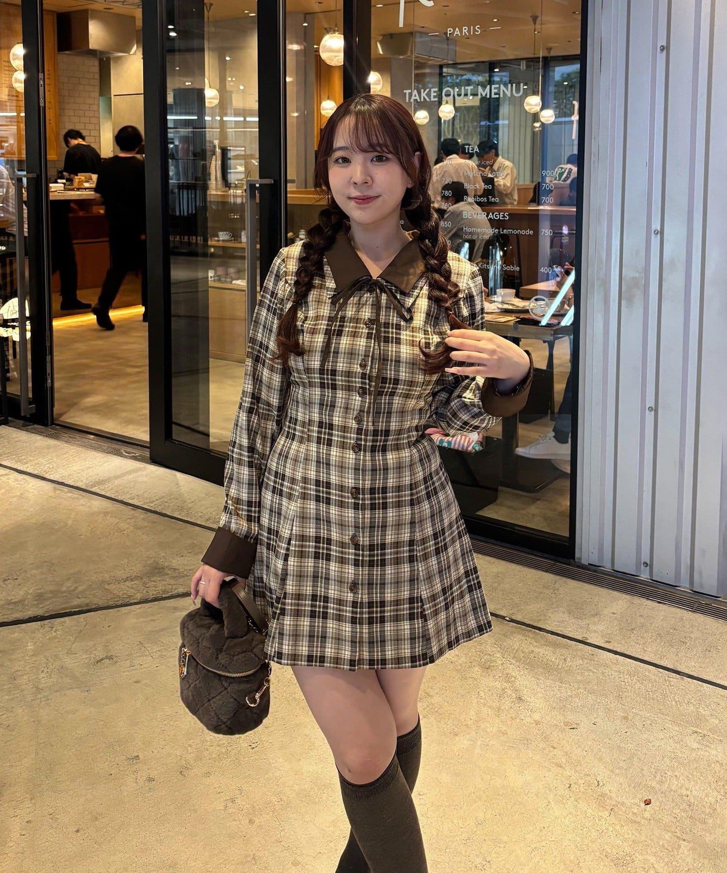 【omiyu企畫】背部繫帶襯衫連衣裙