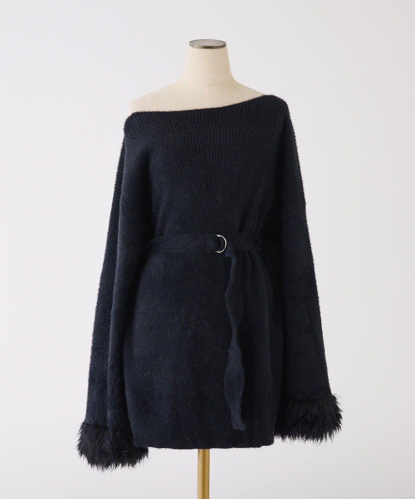 【ohana企畫】袖部毛絨針織長款上衣