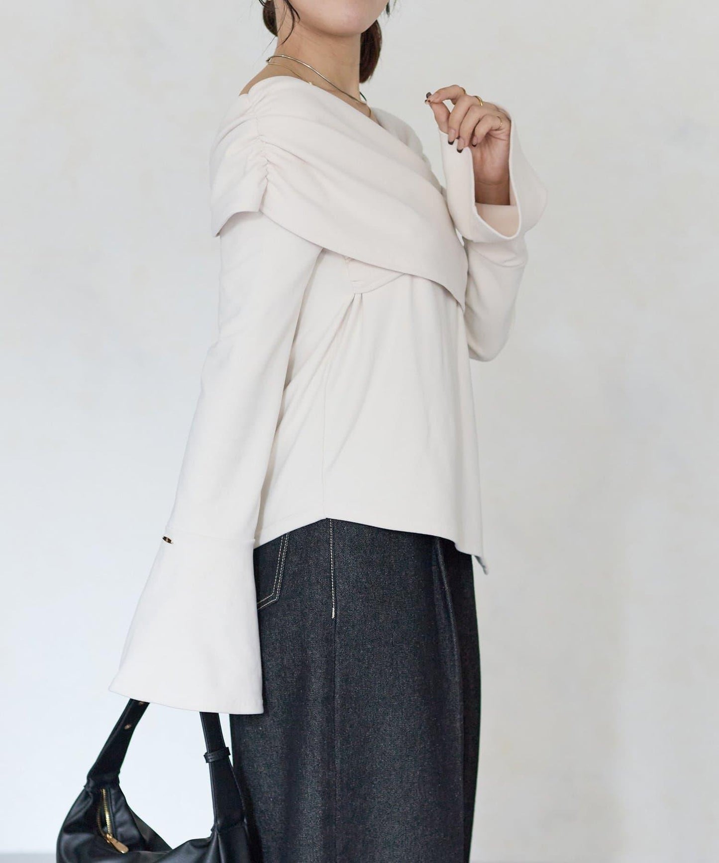 【Yuna企畫】交叉領2WAY針織衫