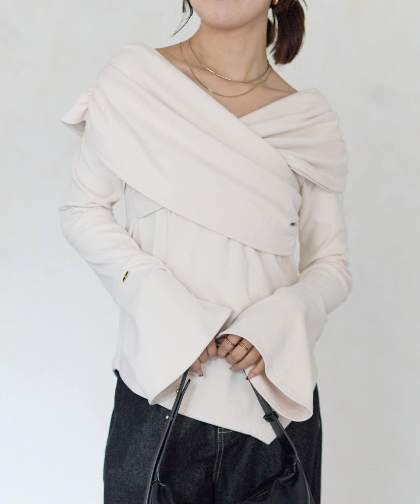 【Yuna企畫】交叉領2WAY針織衫