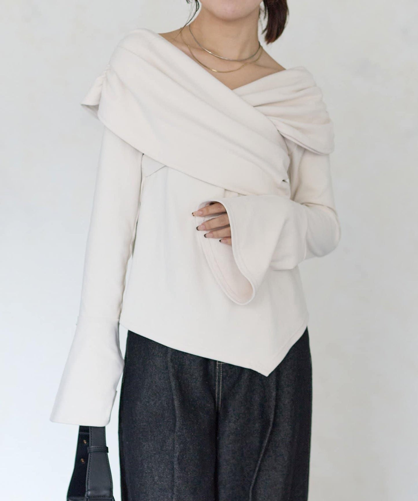 【Yuna企畫】交叉領2WAY針織衫