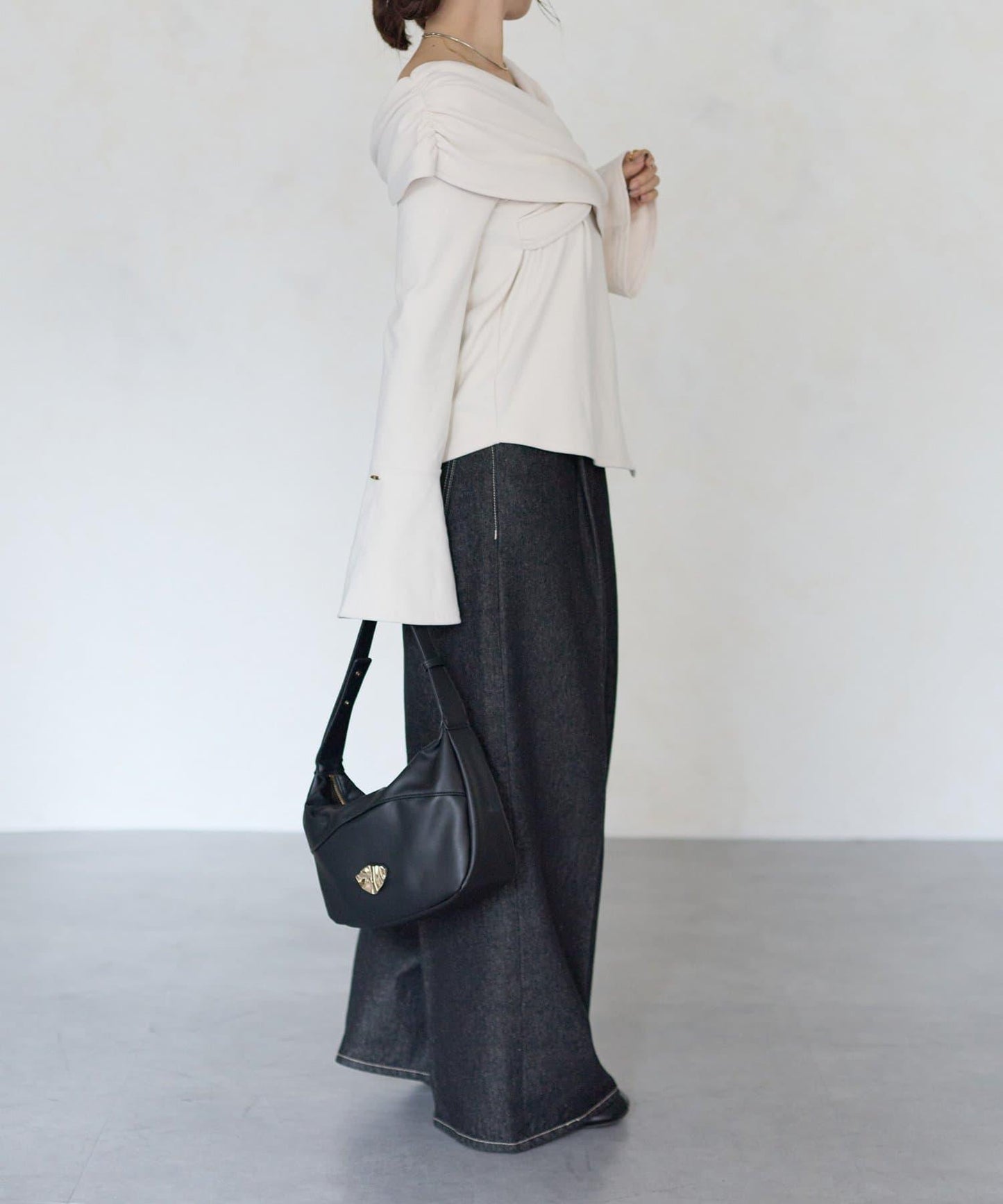 【Yuna企畫】交叉領2WAY針織衫