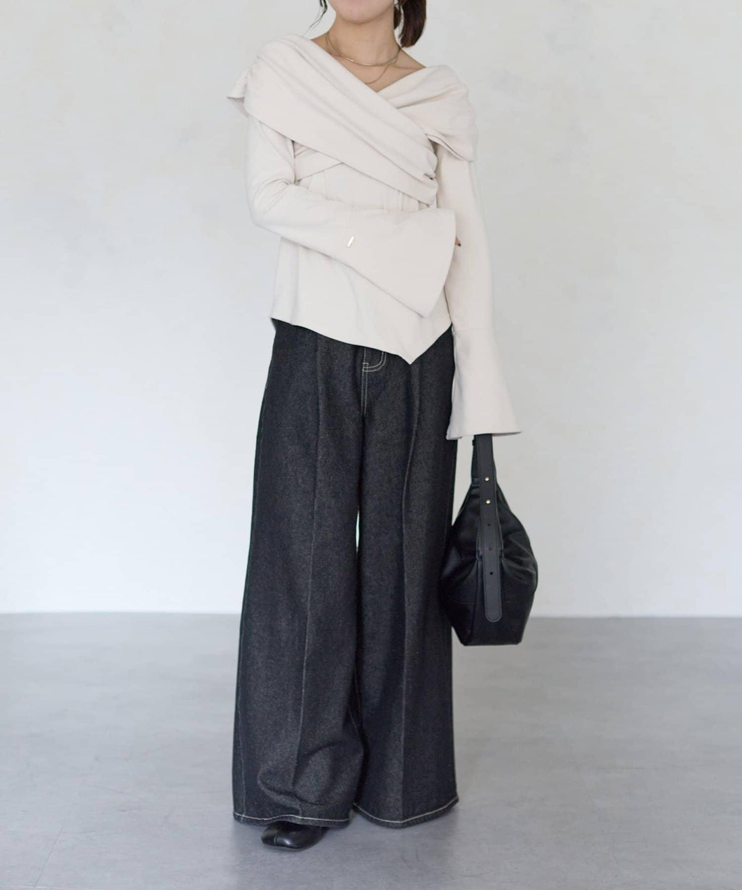 【Yuna企畫】交叉領2WAY針織衫