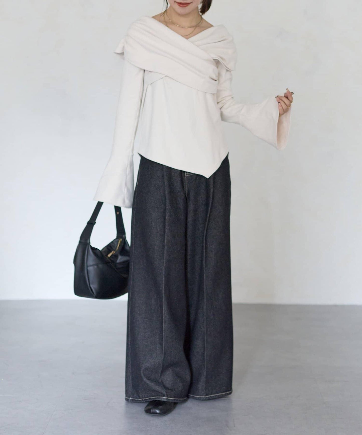 【Yuna企畫】交叉領2WAY針織衫