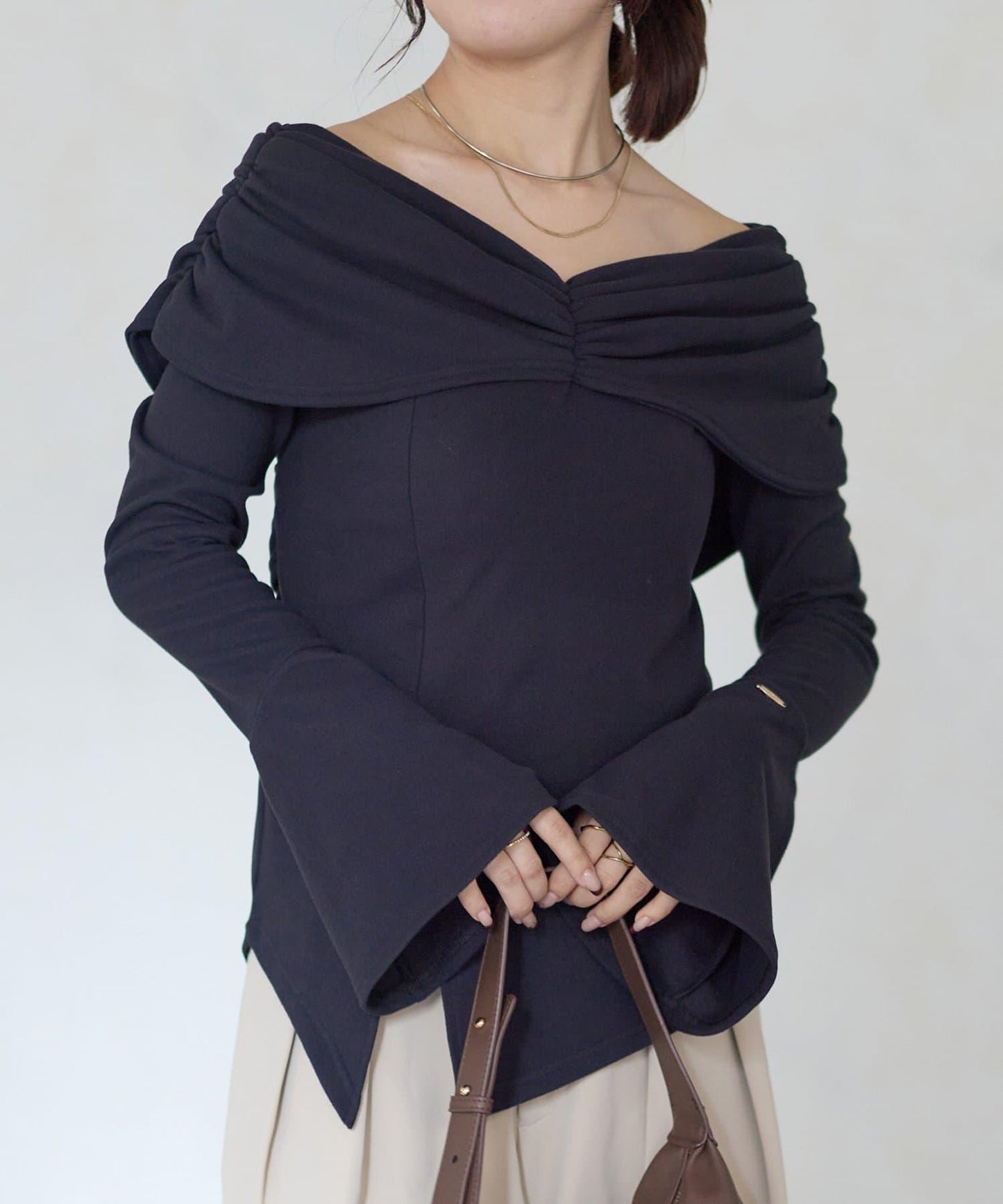 【Yuna企畫】交叉領2WAY針織衫