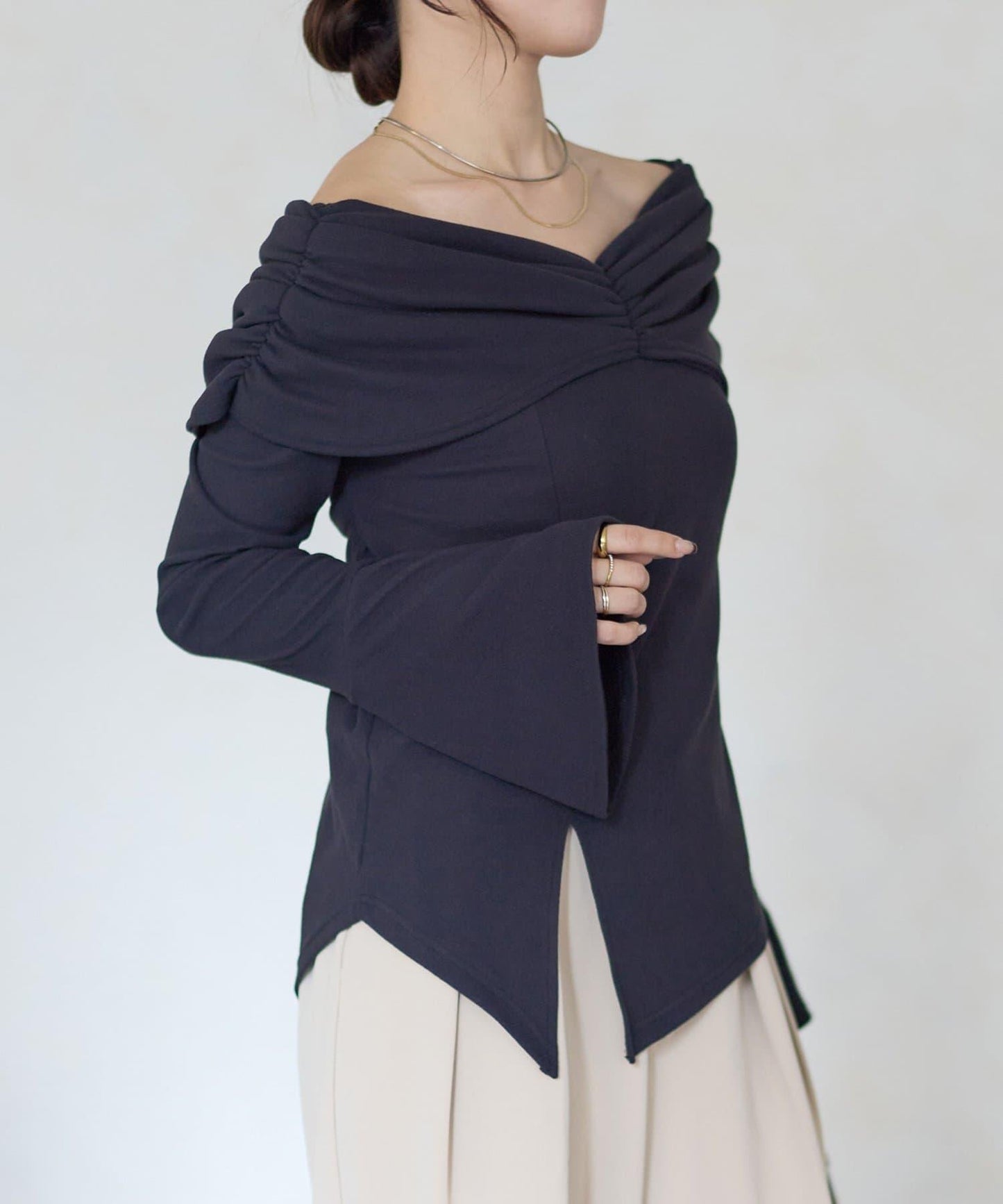 【Yuna企畫】交叉領2WAY針織衫