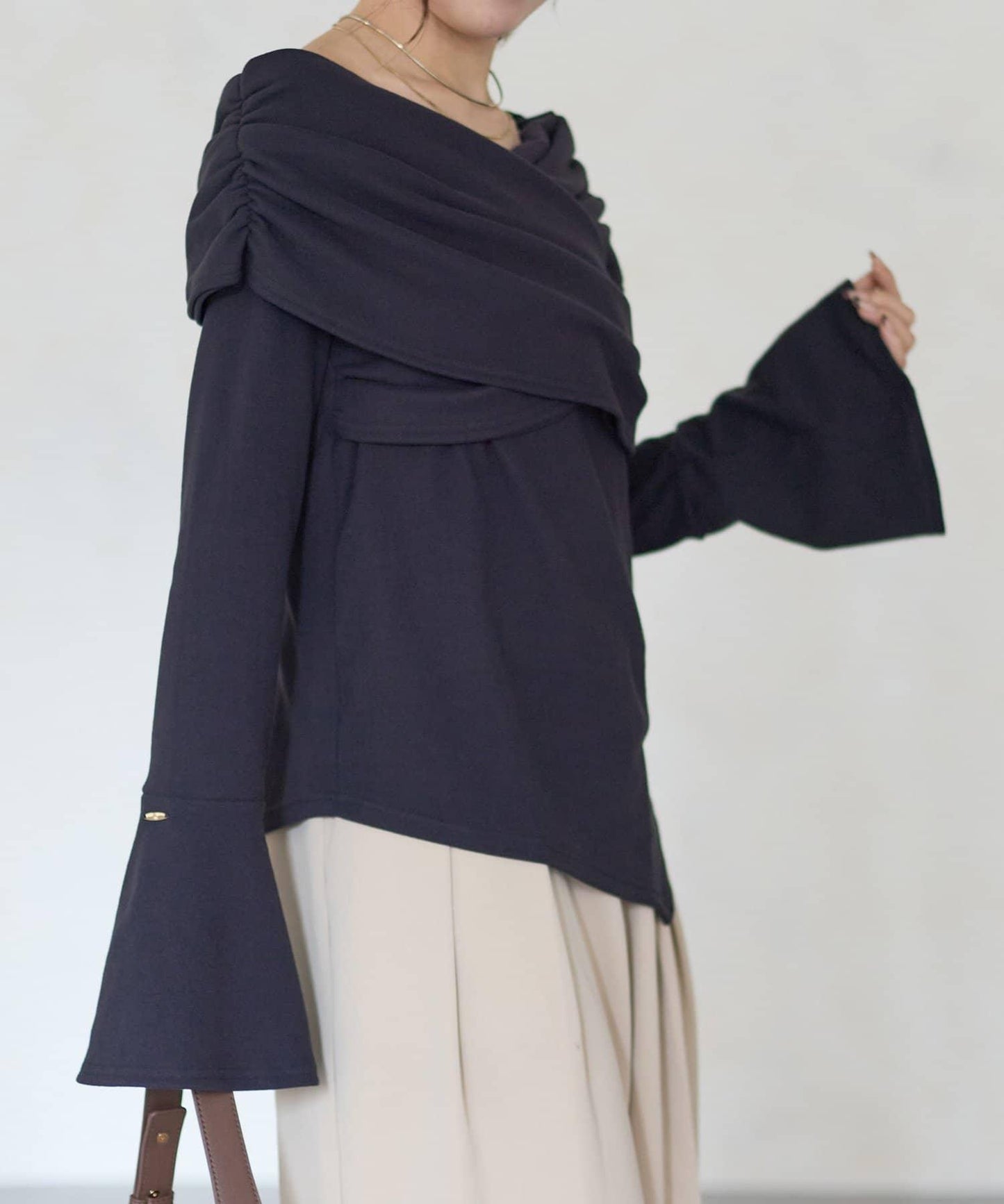 【Yuna企畫】交叉領2WAY針織衫