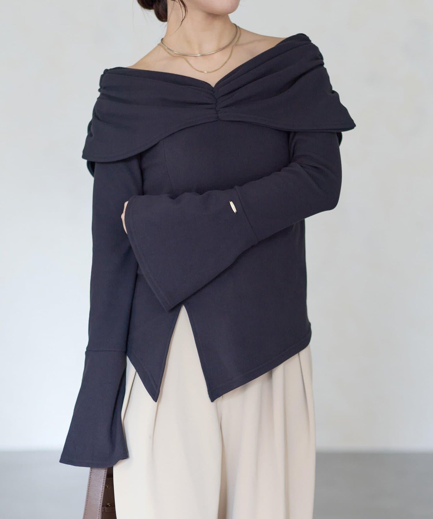 【Yuna企畫】交叉領2WAY針織衫