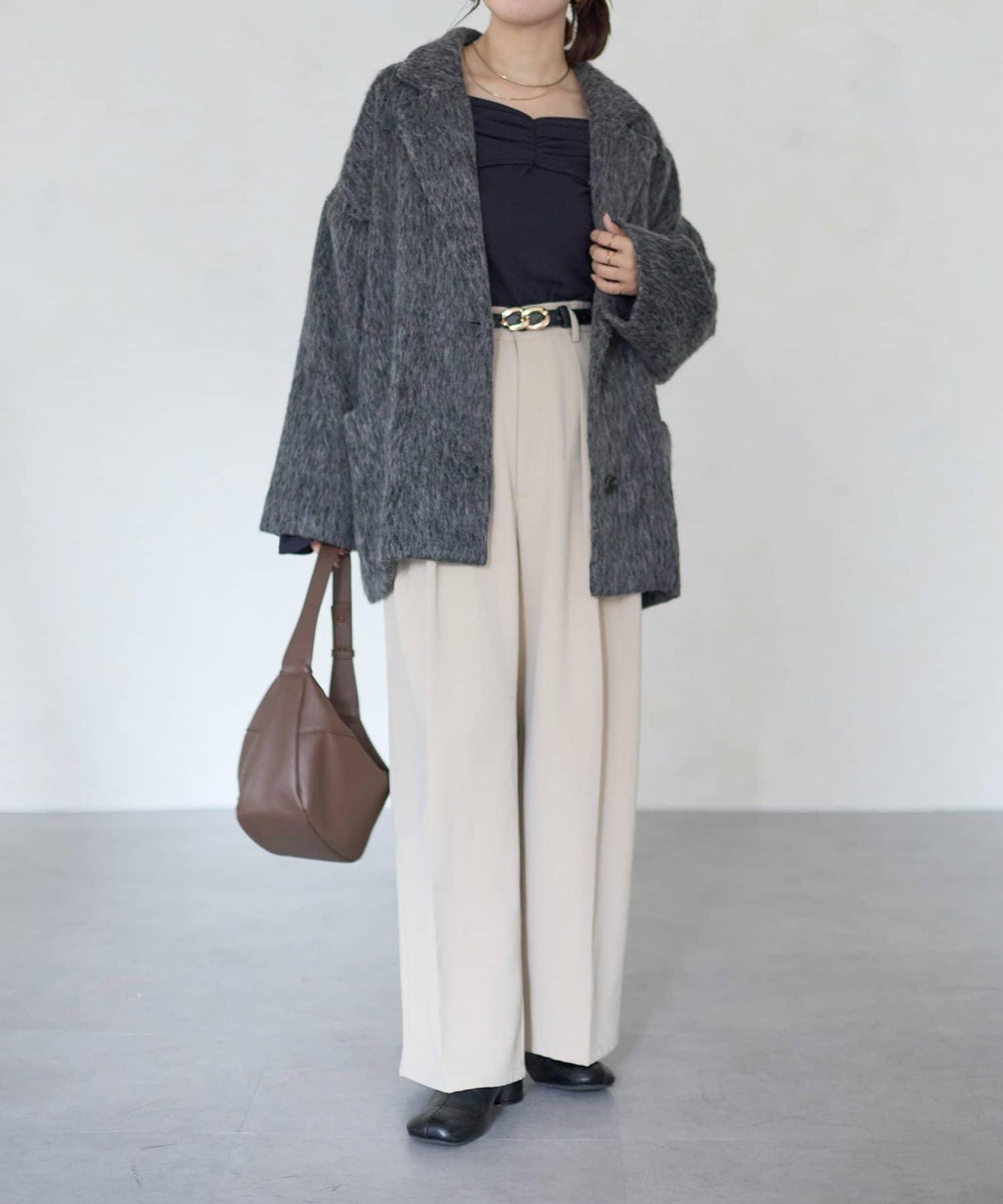 【Yuna企畫】交叉領2WAY針織衫