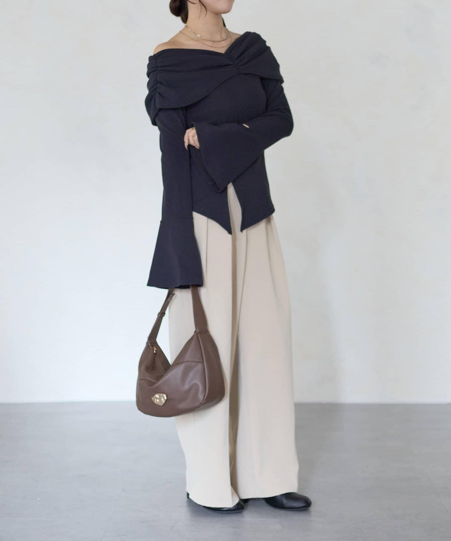 【Yuna企畫】交叉領2WAY針織衫