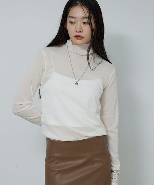 【復刻】網紗高領打底衫