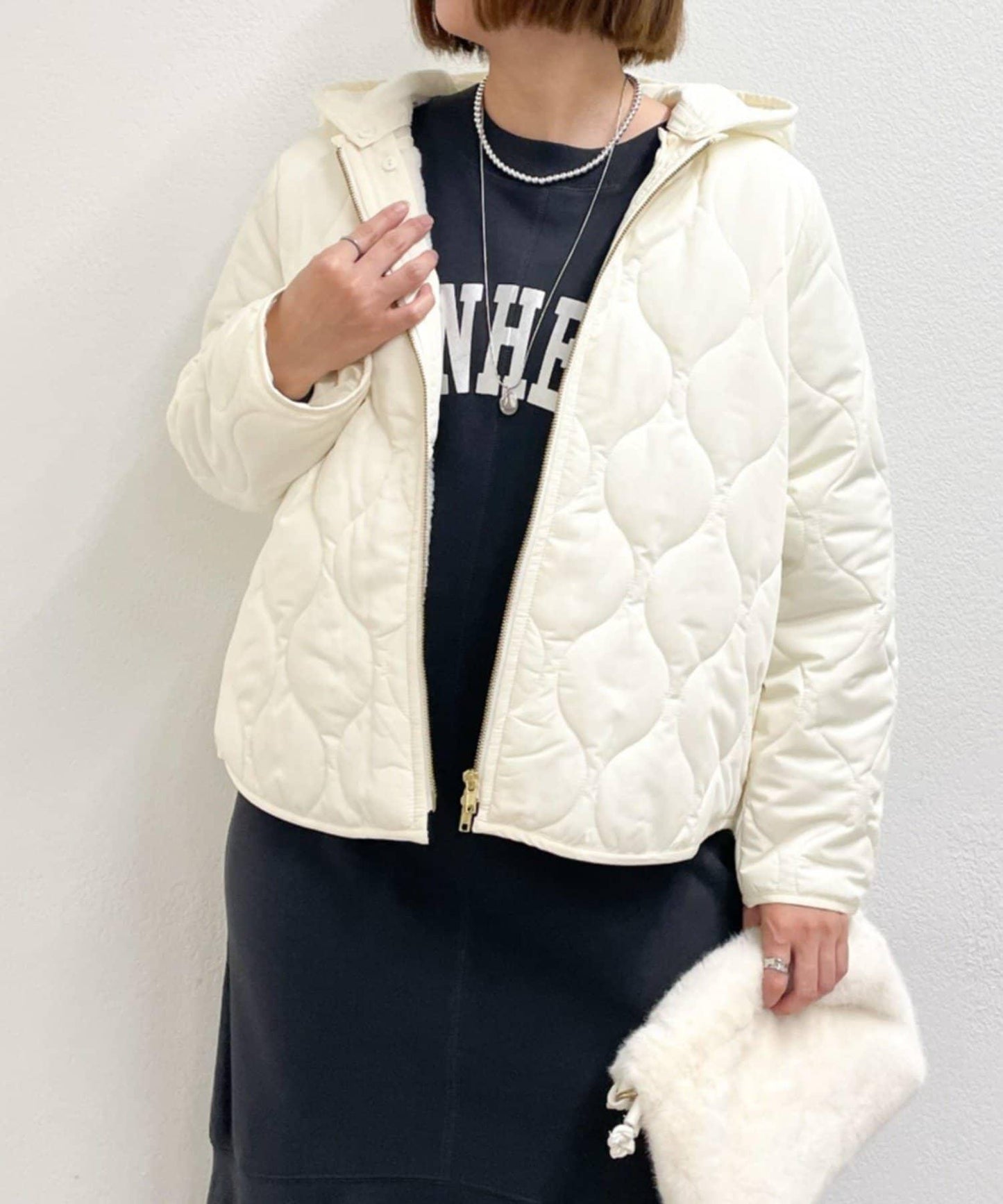 《幅広く楽しめる◎》馬甲+短款絎縫外套