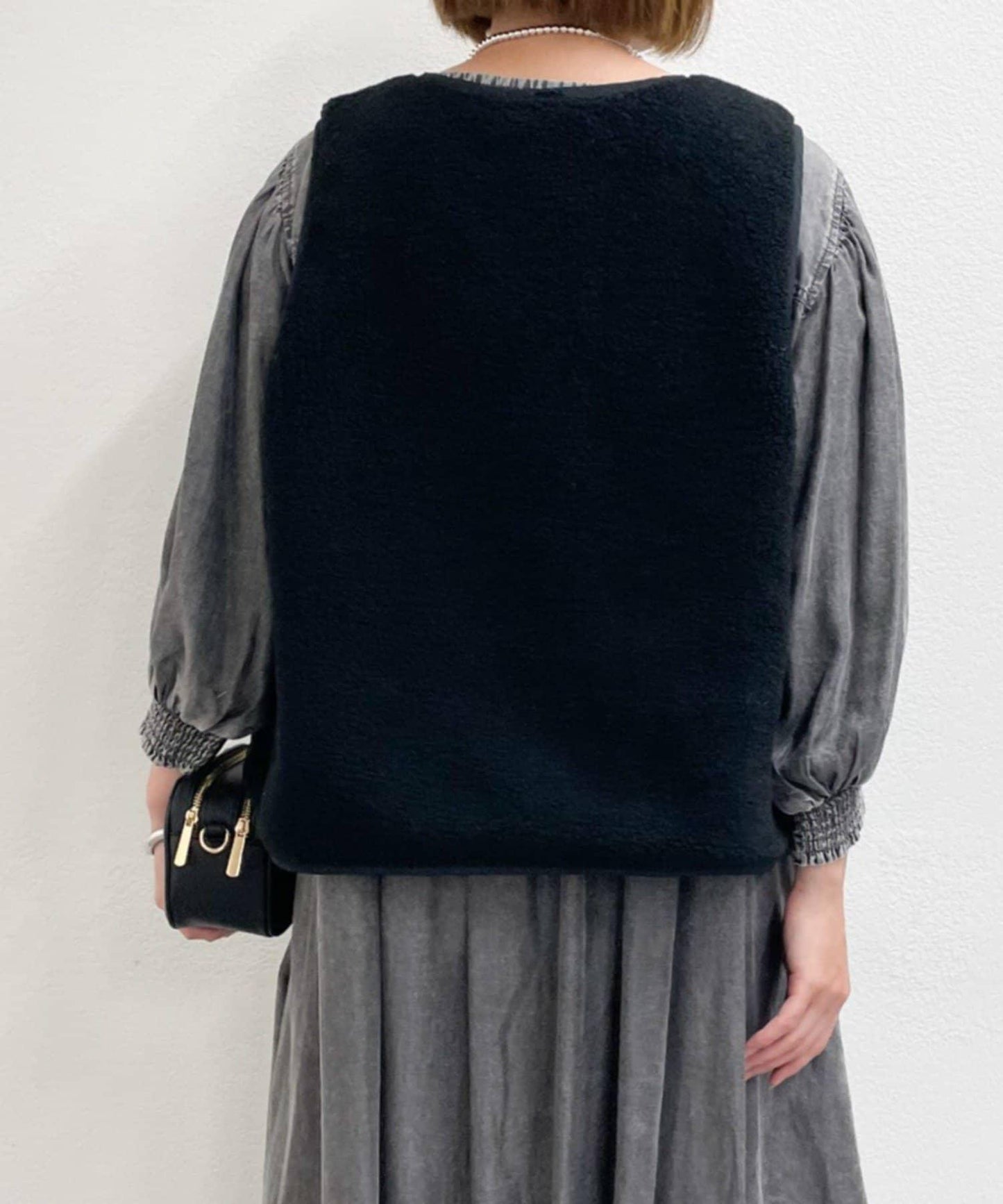 《幅広く楽しめる◎》馬甲+短款絎縫外套