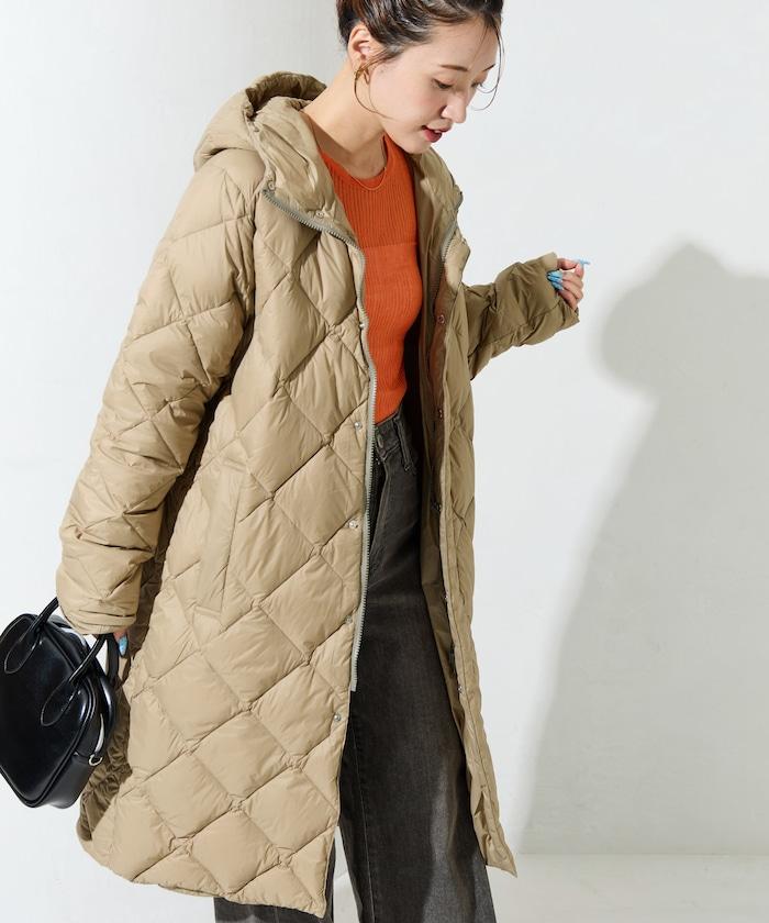 城市可收納連帽長款羽絨服
