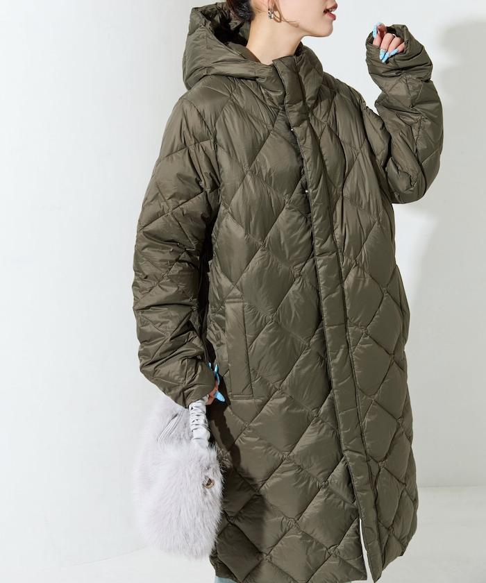 城市可收納連帽長款羽絨服