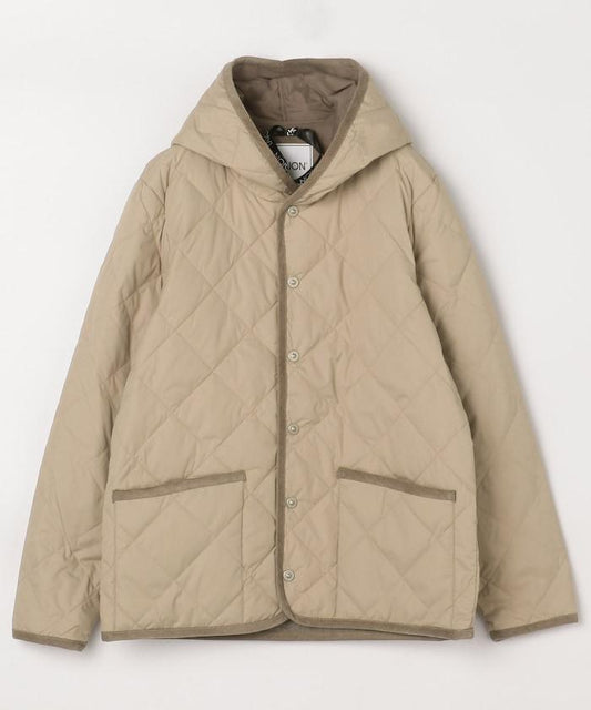 CITY撞色拼接連帽羽絨開衫(羽絨服)