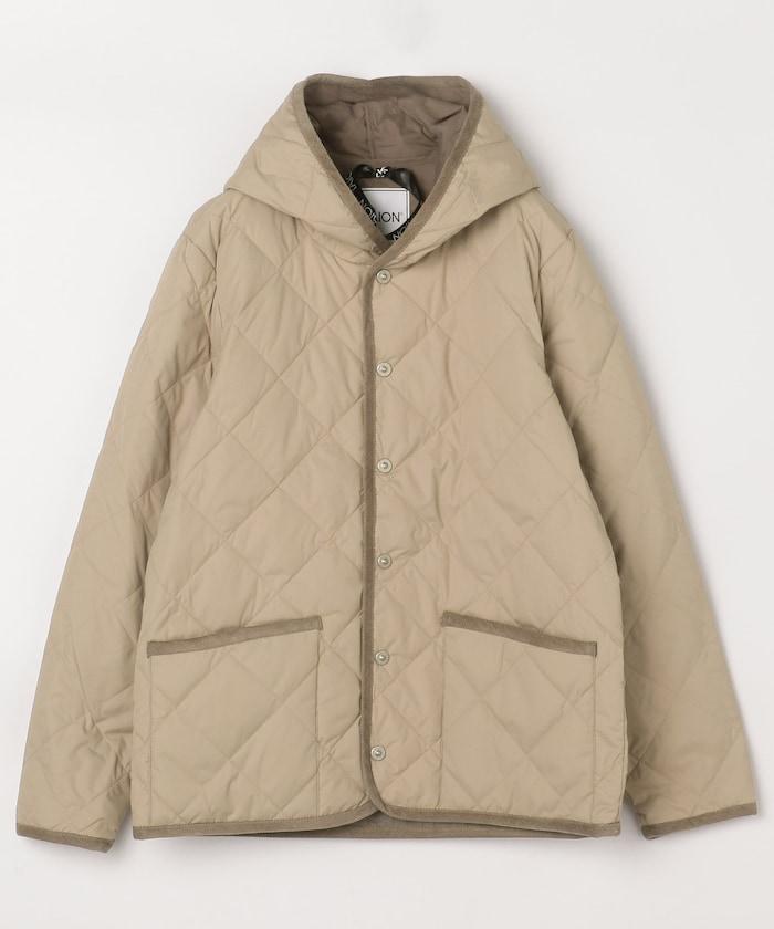 CITY撞色拼接連帽羽絨開衫(羽絨服)