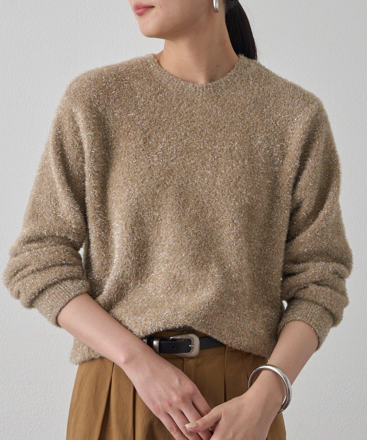 亮片針織套頭衫