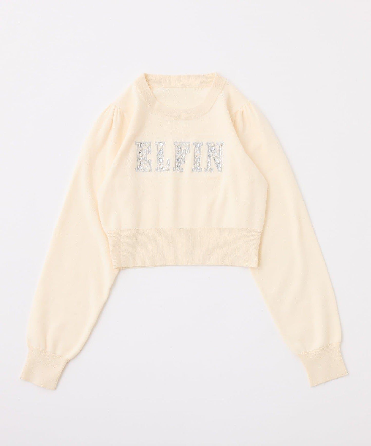 亮片裝飾徽標針織衫