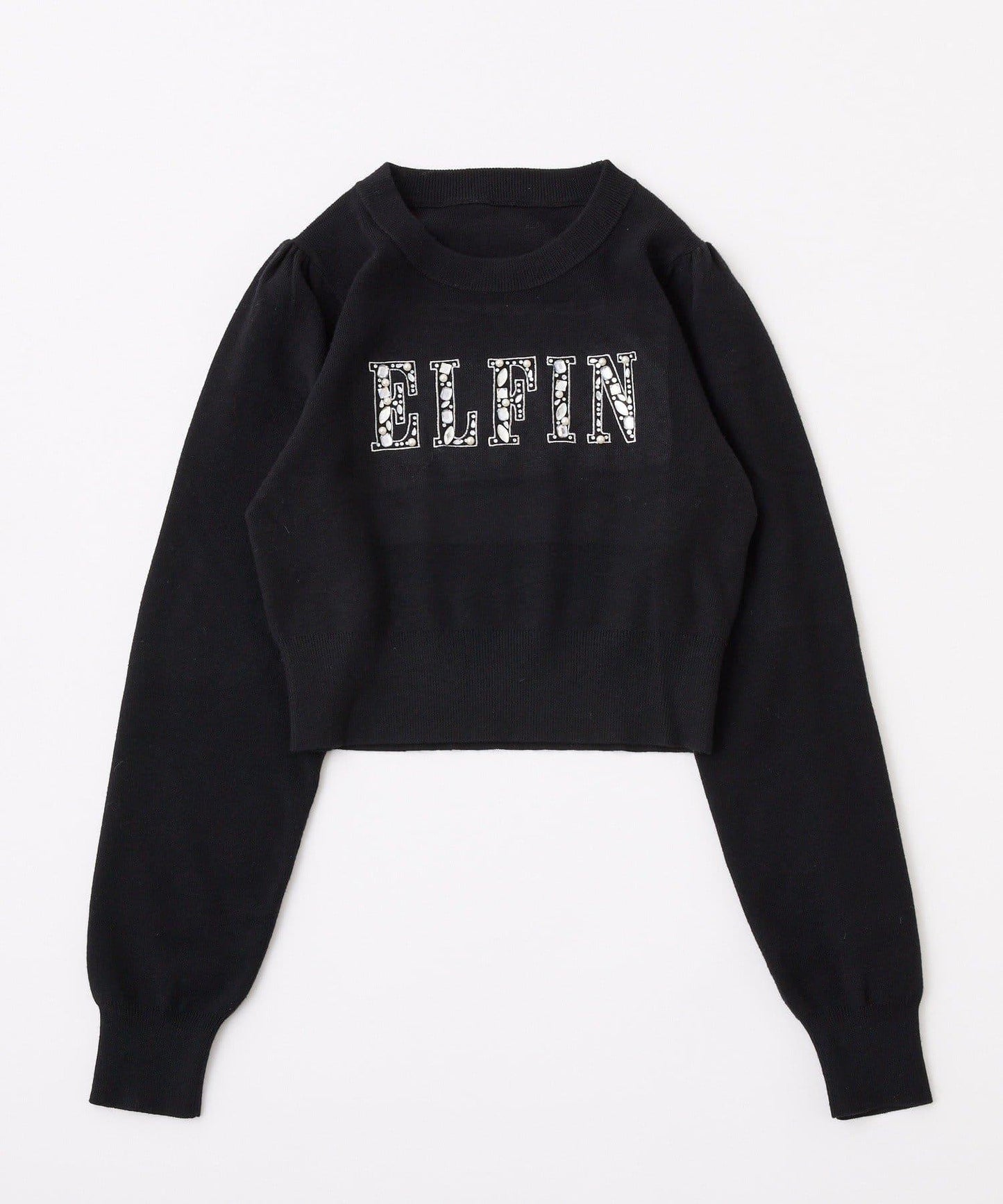 亮片裝飾徽標針織衫