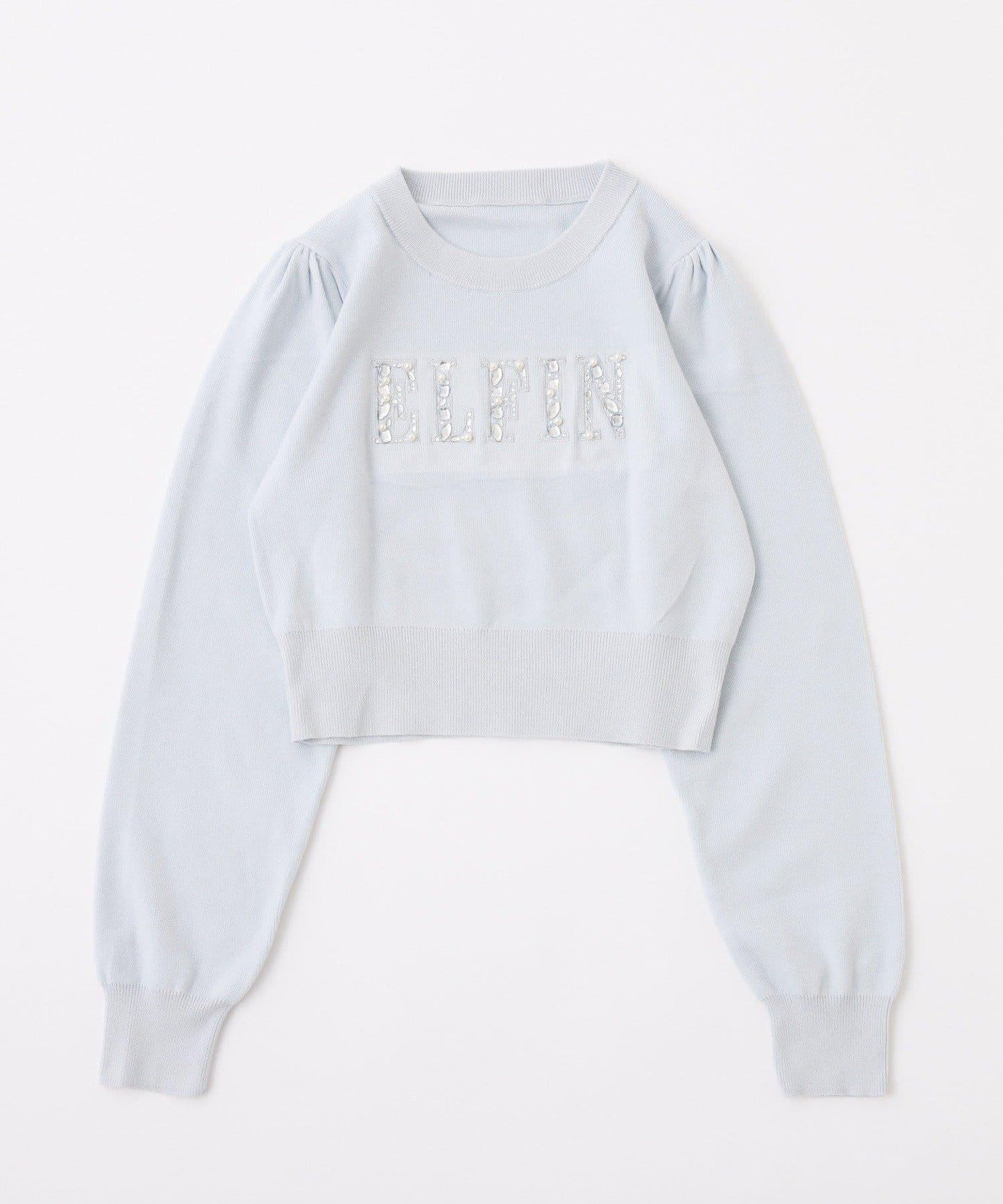 亮片裝飾徽標針織衫