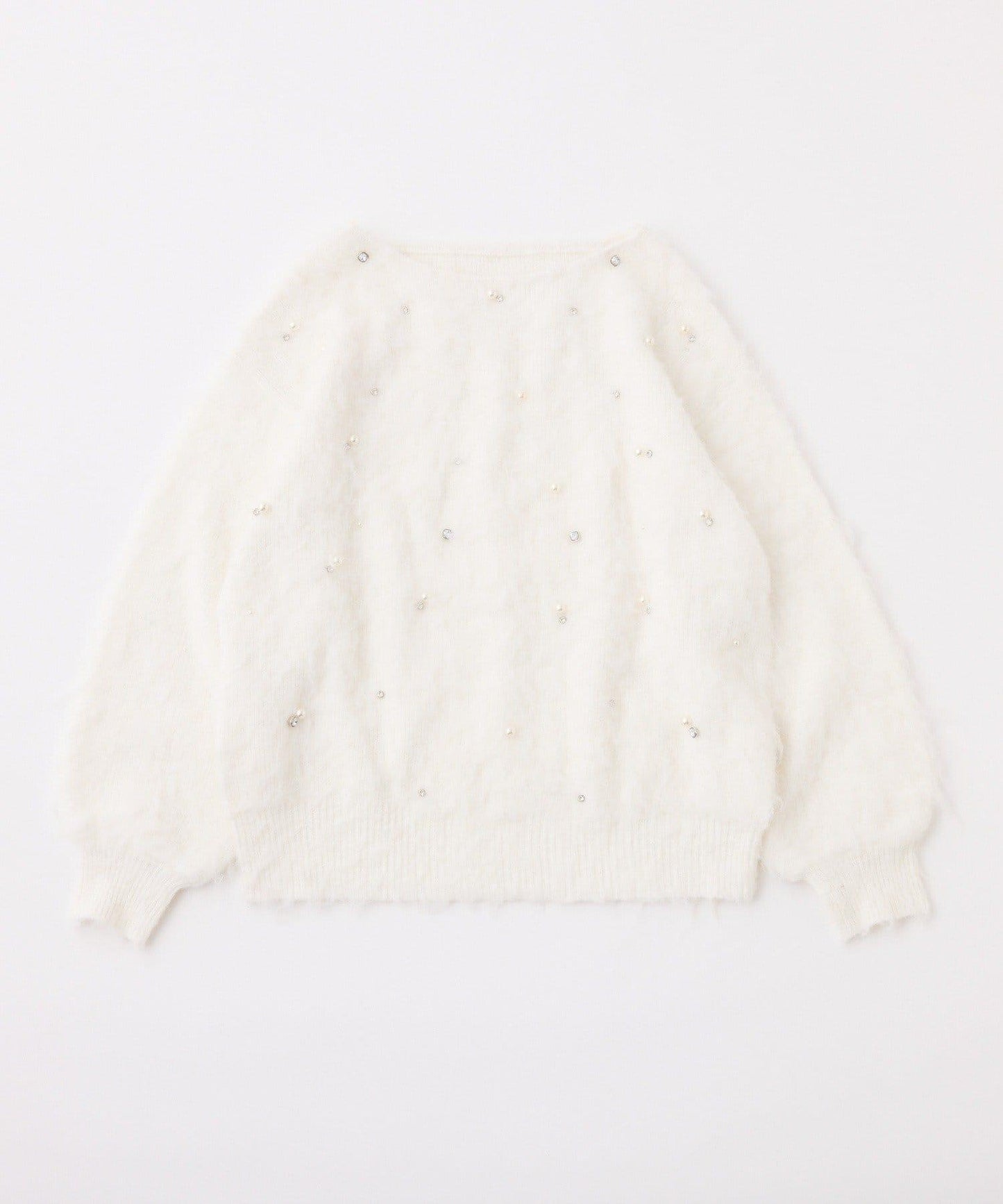 珠飾長毛針織衫