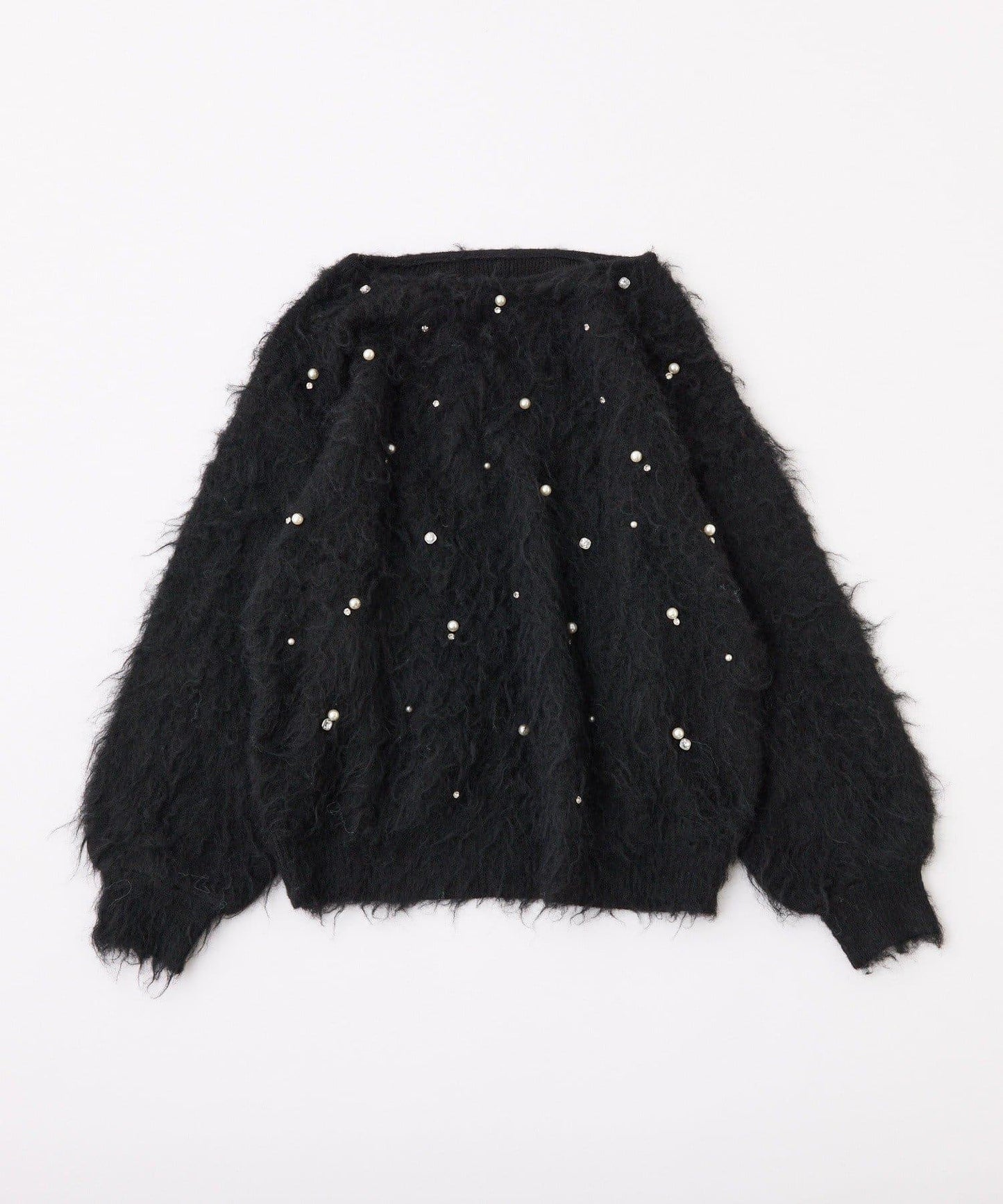 珠飾長毛針織衫