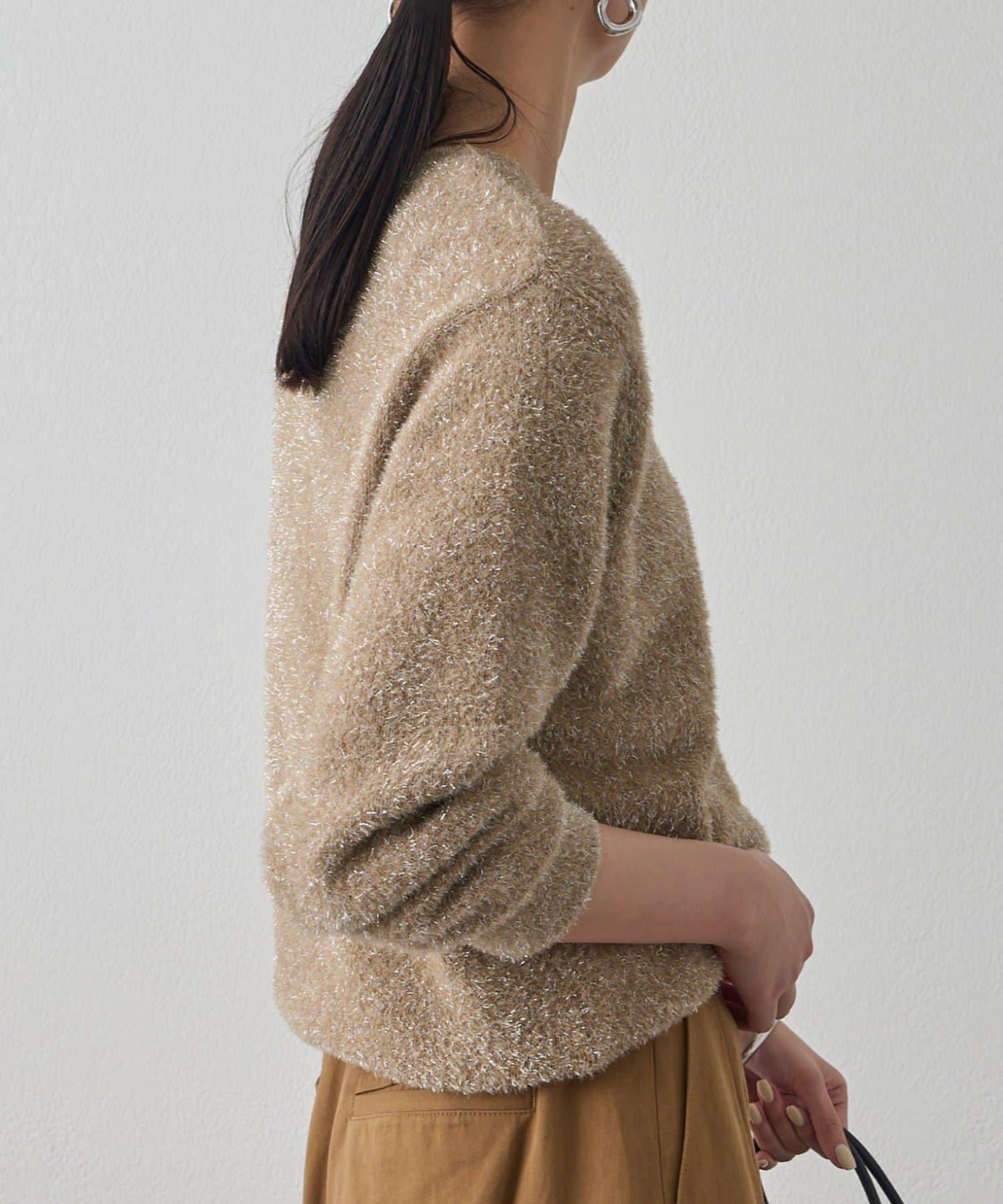 亮片針織套頭衫